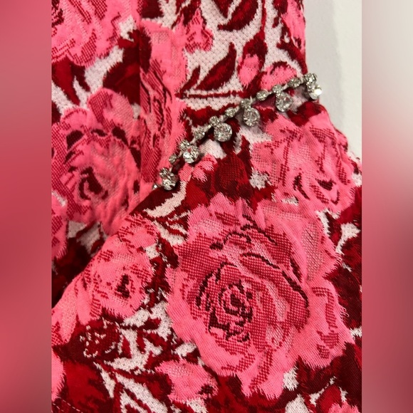 Zara Floral Jacquard Dress. Size S, pink color NWT - Picture 7 of 12
